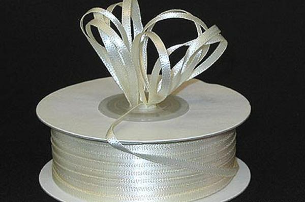 Satin Ribbon – Single Face |   Double Faced Satin Ribbon , Ivory, 1/16 Inch X 100 Yards (1 Spool) Ribbon Satin Ribbon - Single Face