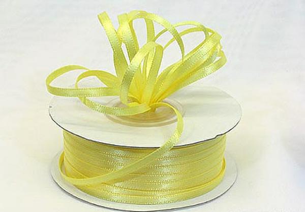 Satin Ribbon – Single Face |   Double Faced Satin Ribbon , Yellow, 1/8 Inch X 100 Yards (1 Spool) Ribbon Satin Ribbon - Single Face