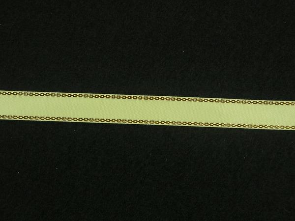 Satin Ribbon With Metallic Edge |   Double Face Satin Ribbon With Gold Edge, Yellow, 3/8 Inch X 50 Yards (1 Spool) Ribbon Satin Ribbon With Metallic Edge