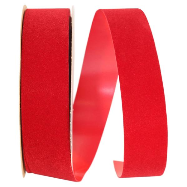 Velvet Ribbon |   1.375 Inch Outdoor Holiday Red Velvet Ribbon, 25 Yards (1 Spool) Ribbon Velvet Ribbon