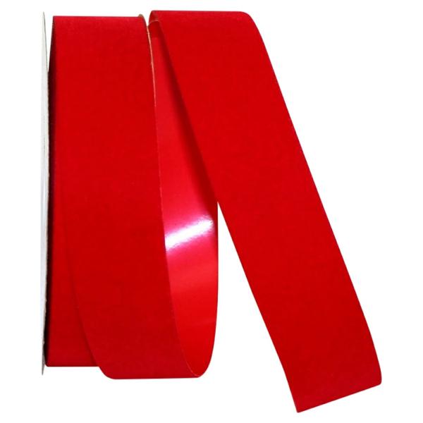 Velvet Ribbon |   1.375 Inch Outdoor Medium Red Velvet Ribbon, 25 Yards (1 Spool) Ribbon Velvet Ribbon