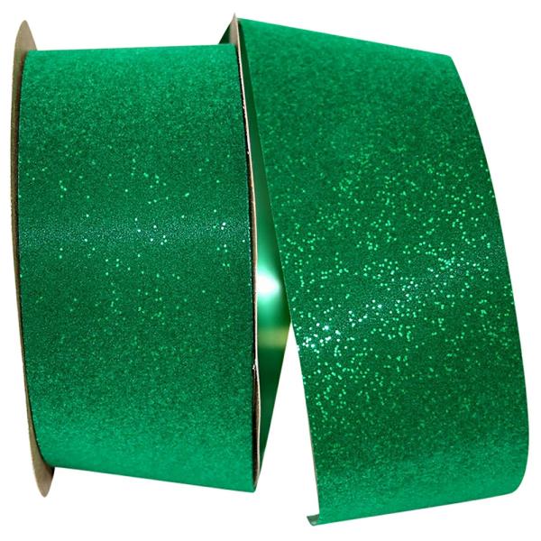 Velvet Ribbon |   2.5 Inch Emerald Green Velvet Sparkle Ribbon, 25 Yard Spool (1 Spool) Ribbon Velvet Ribbon