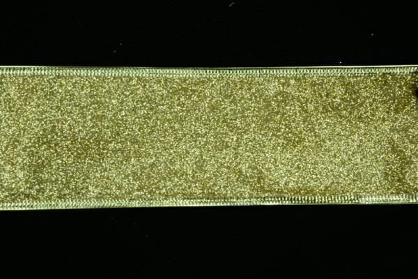 Wired Ribbon |   2.5 Inch Gold Wired Christmas Ribbon W/ Gold Edges – Metallic Gold Glittered, 2.5 Inch X 25 Yards (Lot Of 1 Spool) Ribbon Wired Ribbon