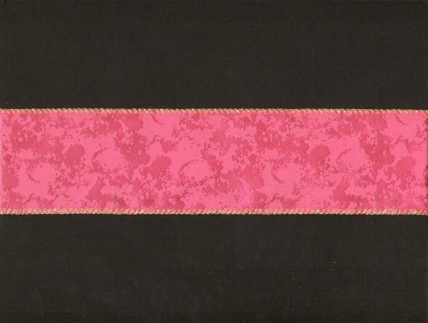 Wired Ribbon |   2.75 Inch Wired Everyday Ribbon With Gold Edges, Pink (3 Yards) Ribbon Wired Ribbon