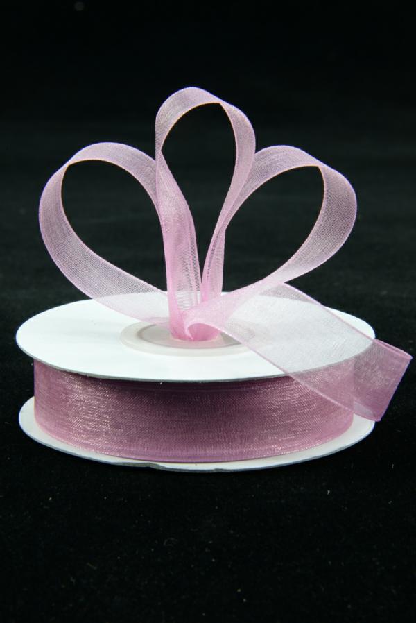 Organza Ribbon |   Organza Ribbon , Rosy Mauve, 5/8 Inch X 25 Yards (1 Spool) Organza Ribbon Organza Ribbon