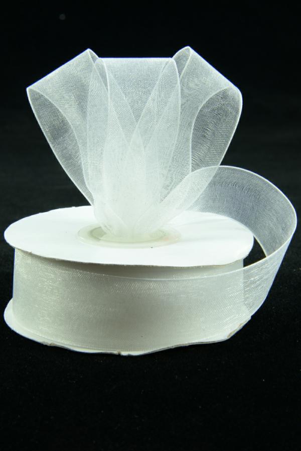 Organza Ribbon |   Organza Ribbon , White, 7/8 Inch X 25 Yards (1 Spool) Organza Ribbon Organza Ribbon