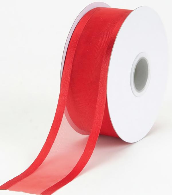 Organza Ribbon With Satin Edge |   Organza Ribbon With Satin Edge , Red, 5/8 Inch X 25 Yards (1 Spool) Organza Ribbon With Satin Edge Organza Ribbon With Satin Edge